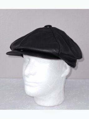Vintage HENSCHEL Hat Co Genuine Leather Hat LARGE